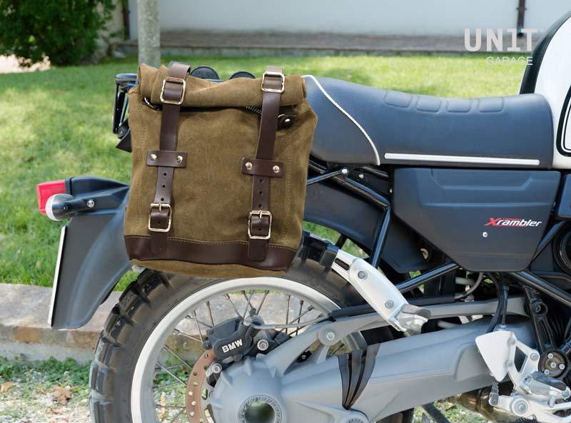 Unitgarage / ユニットガレージ Waxed suede side pannier Scram 22L-30L + Subframe R 1200 R | U202-1421