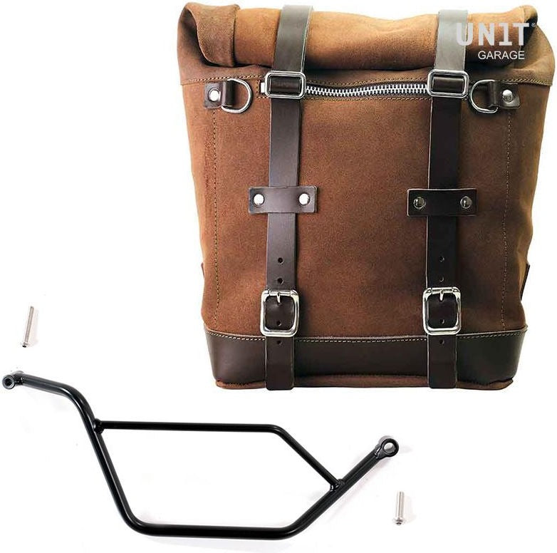 Unitgarage / ユニットガレージ Waxed suede side pannier Scram 22L-30L + Right subframe Bmw GS 850/1100/1150 e AD | U202-1524DX