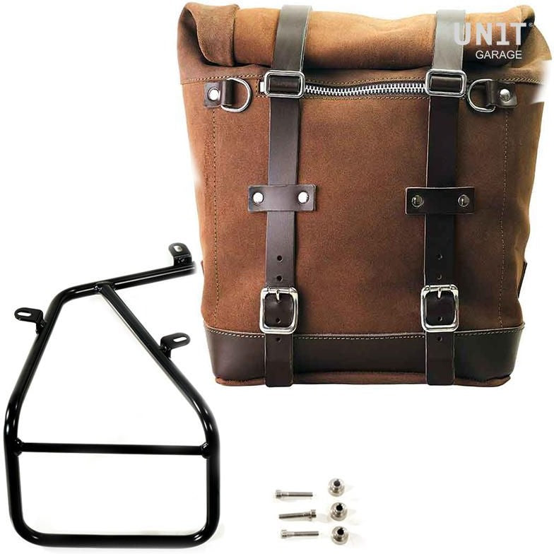 Unitgarage / ユニットガレージ Waxed suede side pannier Scram 22L-30L + Subframe NineT Series | U202-1620