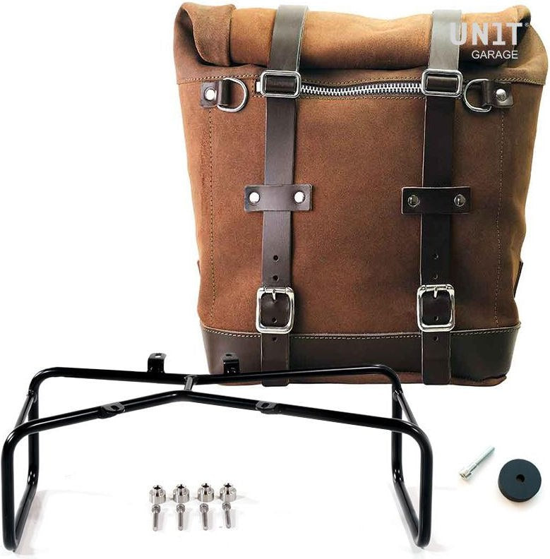 Unitgarage / ユニットガレージ Waxed suede side pannier Scram 22L-30L + Double Subframe NineT | U202-1626-A2