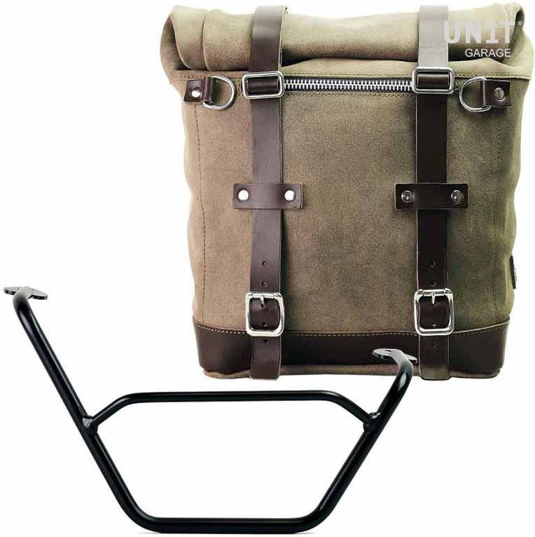 Unitgarage / ユニットガレージ Waxed suede side pannier Scram 22L-30L + Right subframe R1200 GS LC | U202-1901DX