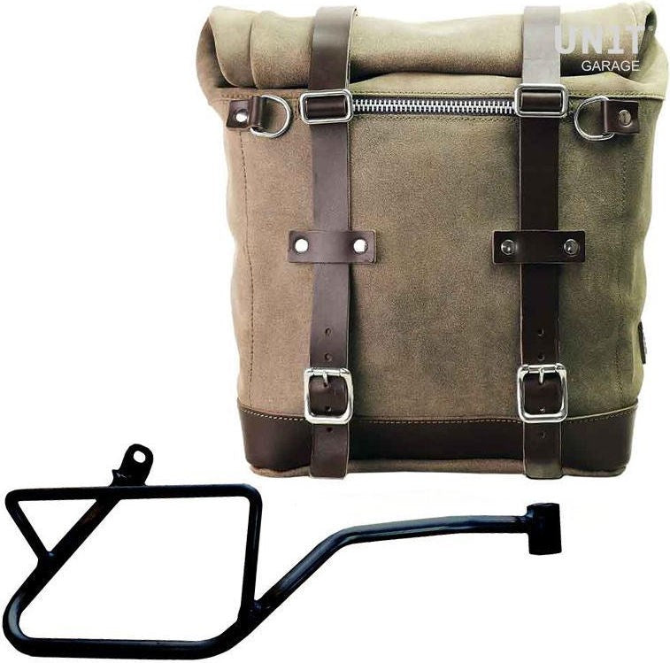 Unitgarage / ユニットガレージ Waxed suede side pannier Scram 22L-30L + Right Subframe Guzzi V7_850 | U202-2216DX