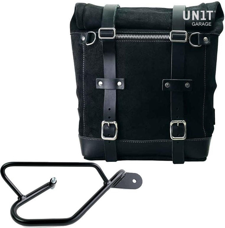 Unitgarage / ユニットガレージ Waxed suede side pannier Scram 22L-30L + Right Subframe Guzzi V9 Bobber | U202-2250DX