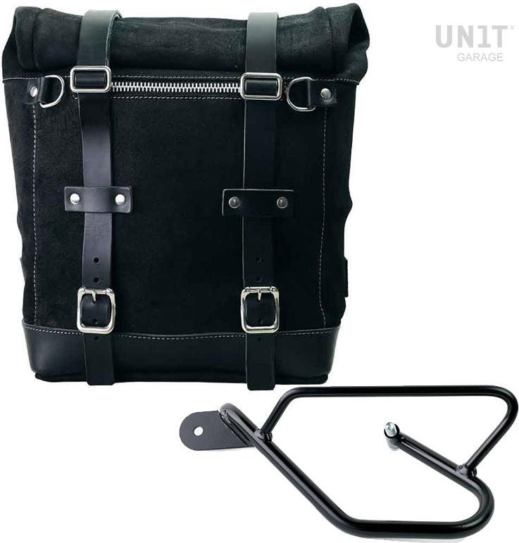 Unitgarage / ユニットガレージ Waxed suede side pannier Scram 22L-30L + Left Subframe Guzzi V9 Bobber | U202-2250SX