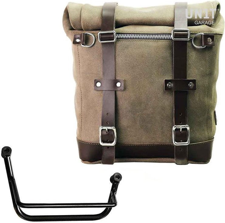 Unitgarage / ユニットガレージ Waxed suede side pannier Scram 22L-30L + Right Subframe Guzzi V85 TT | U202-2251DX