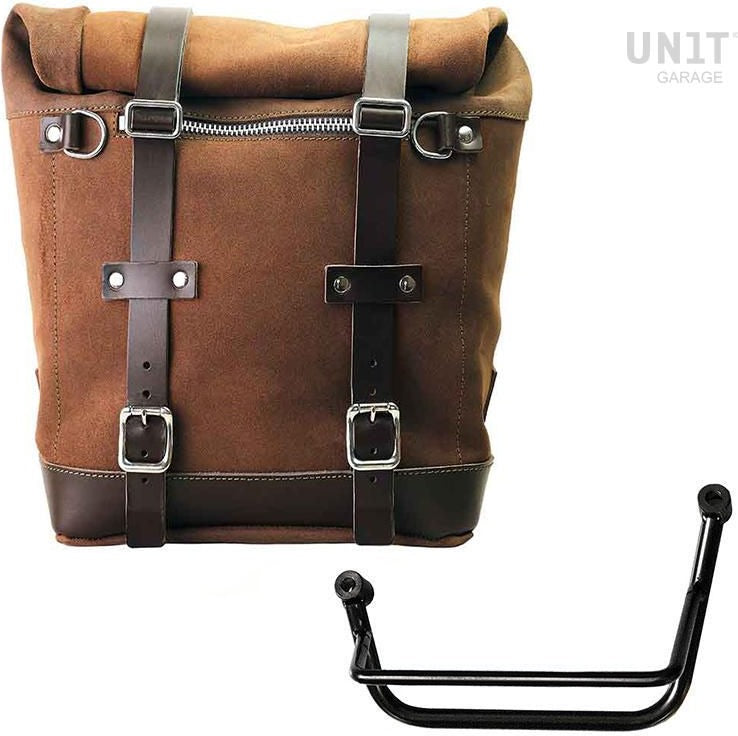 Unitgarage / ユニットガレージ Waxed suede side pannier Scram 22L-30L + Left Subframe Guzzi V85 TT | U202-2251SX