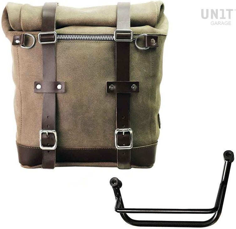 Unitgarage / ユニットガレージ Waxed suede side pannier Scram 22L-30L + Left Subframe Guzzi V85 TT | U202-2251SX