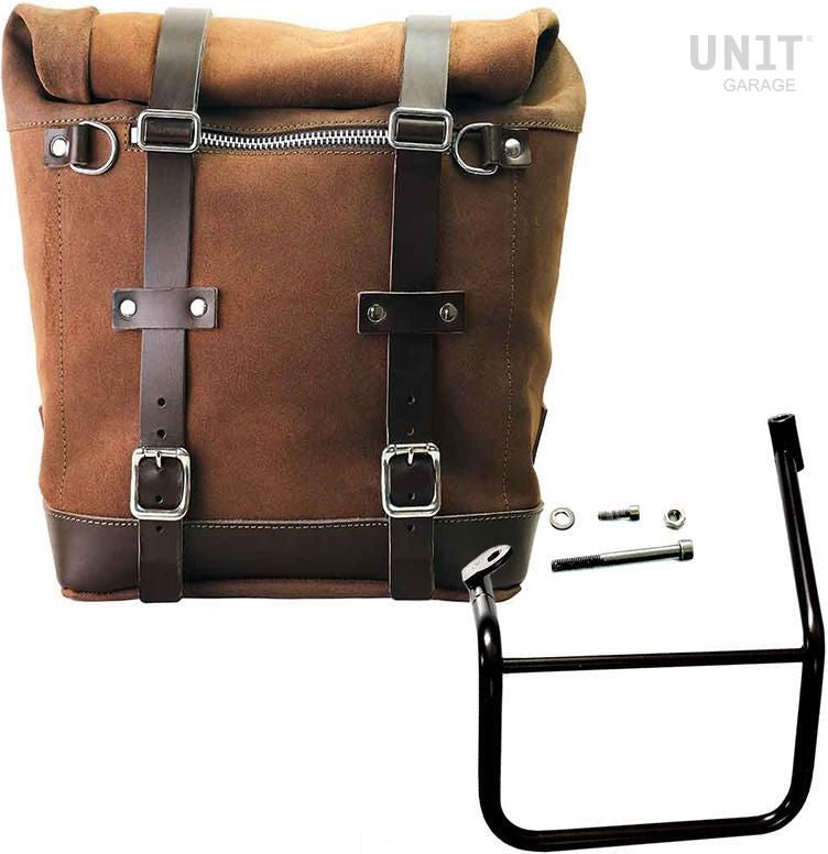 Unitgarage / ユニットガレージ Waxed suede side pannier Scram 22L-30L + Left Subframe Caballero | U202-2253SX