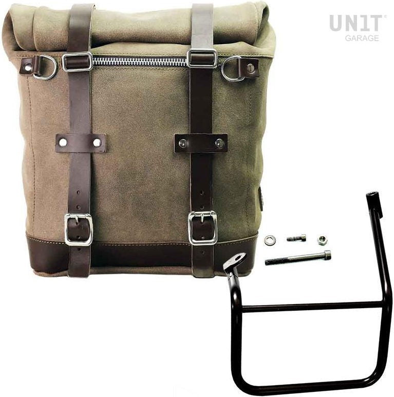 Unitgarage / ユニットガレージ Waxed suede side pannier Scram 22L-30L + Left Subframe Caballero | U202-2253SX