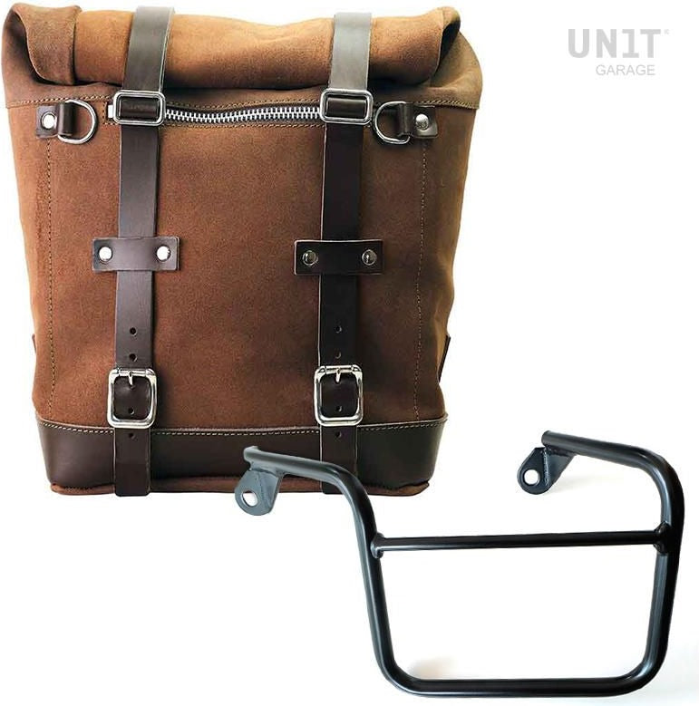 Unitgarage / ユニットガレージ Waxed suede side pannier Scram 22L-30L + Left Subframe Mash | U202-2600SX