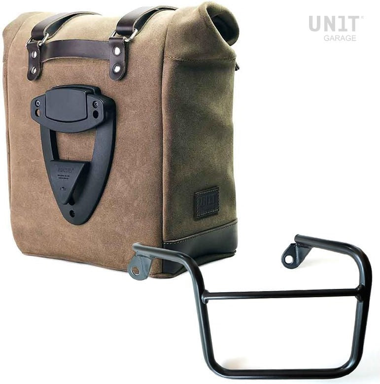 Unitgarage / ユニットガレージ Waxed suede side pannier Scram 22L-30L + Left Subframe Mash | U202-2600SX