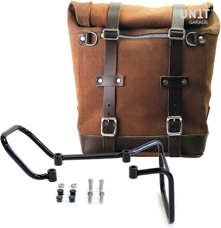 Unitgarage / ユニットガレージ Waxed suede side pannier Scram 22L-30L + Subframe husqvarna 401 (2017-2019) | U202-3000