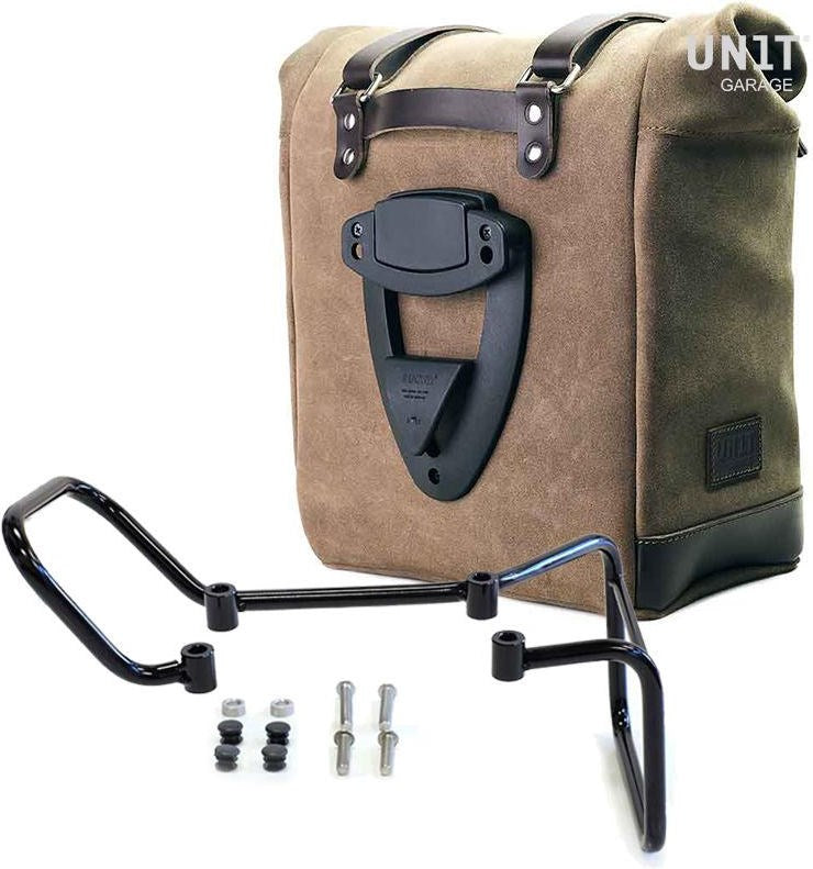 Unitgarage / ユニットガレージ Waxed suede side pannier Scram 22L-30L + Subframe husqvarna 401 (2017-2019) | U202-3000