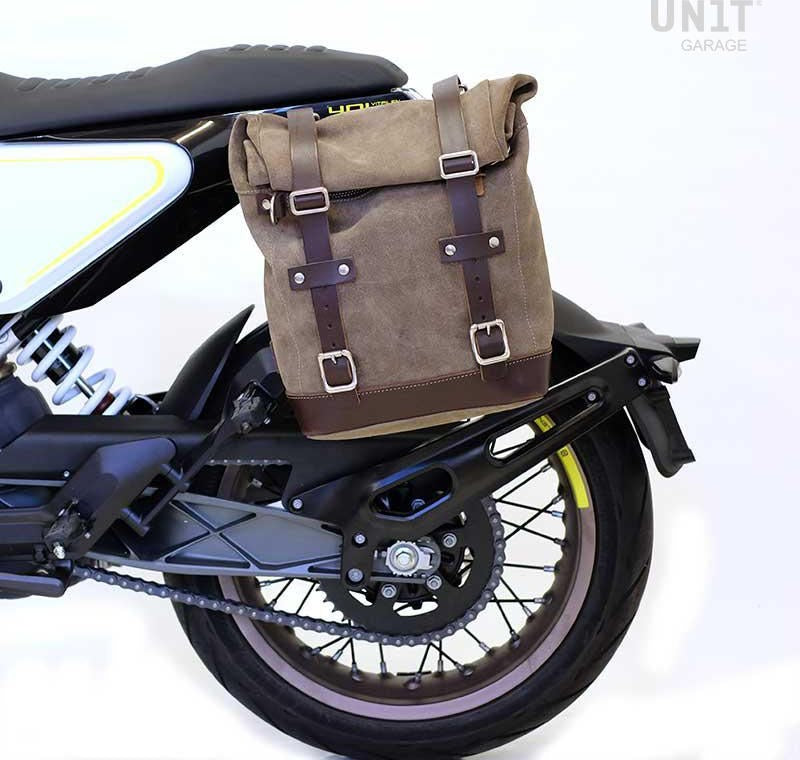 Unitgarage / ユニットガレージ Waxed suede side pannier Scram 22L-30L + Subframe husqvarna 401 (2017-2019) | U202-3000