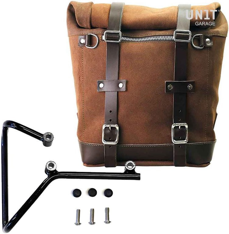 Unitgarage / ユニットガレージ Waxed suede side pannier Scram 22L-30L + Subframe husqvarna svartpilen 701 | U202-3002