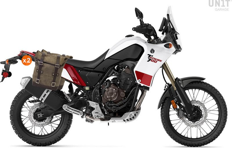 Unitgarage / ユニットガレージ Waxed suede side pannier Scram 22L-30L + Right Subframe Yamaha | U202-3208DX