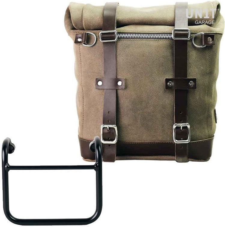 Unitgarage / ユニットガレージ Waxed suede side pannier Scram 22L-30L + Subframe R18 for Straight pipe exhaust | U202-3400