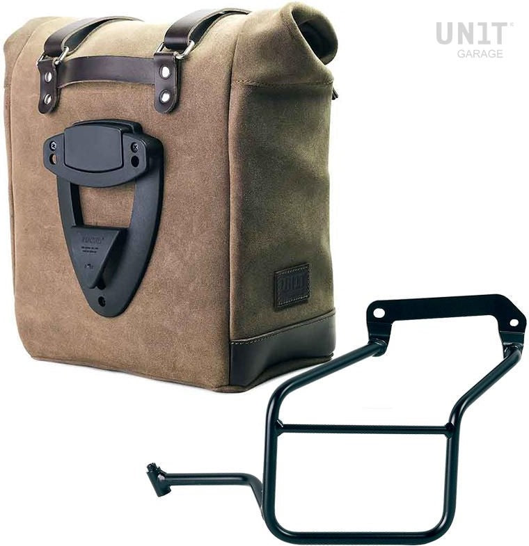 Unitgarage / ユニットガレージ Waxed suede side pannier Scram 22L-30L + subframe Royal Enfield | U202-3800