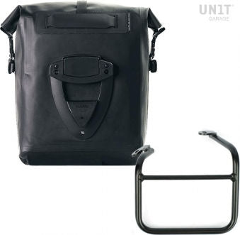 Unitgarage / ユニットガレージ Khali side pannier in TPU + Left frame for Ducati Scrambler 1100 with double exhaust on the right | UG001-1009SX