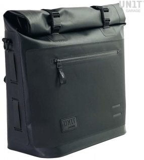 Unitgarage / ユニットガレージ Khali side pannier in TPU 35L - 45L + Aluminum plate exhaust side mountable on Atlas or similar frame | UG002-AL0E-atlas-or-similar-frame