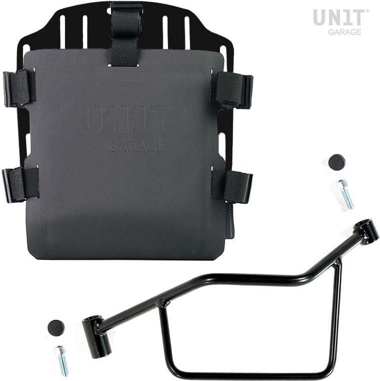 Unitgarage / ユニットガレージ Aluminum bag holder with adjustable front in Hypalon and Quick Release System + subframe | UG007-U000-2101SX