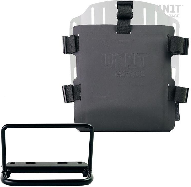 Unitgarage / ユニットガレージ Aluminum bag holder with adjustable front in Hypalon and Quick Release System + subframe | UG007-U000-3800