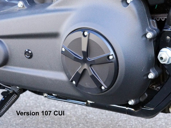 Wunderkind (ワンダーカインド) ダービーカバーTwinCam/Softail Milwaukee-Eight 114 ブラスト仕上げ セミマットブラック| 106124-F24