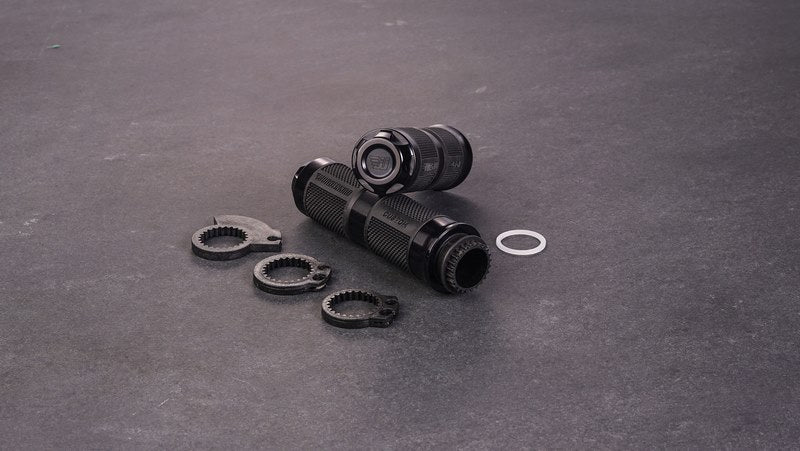 Wunderkind (ワンダーカインド) グリップセット 22 2 mm ハンドルバー / 貫通タイプ ブラック | 106600-F15