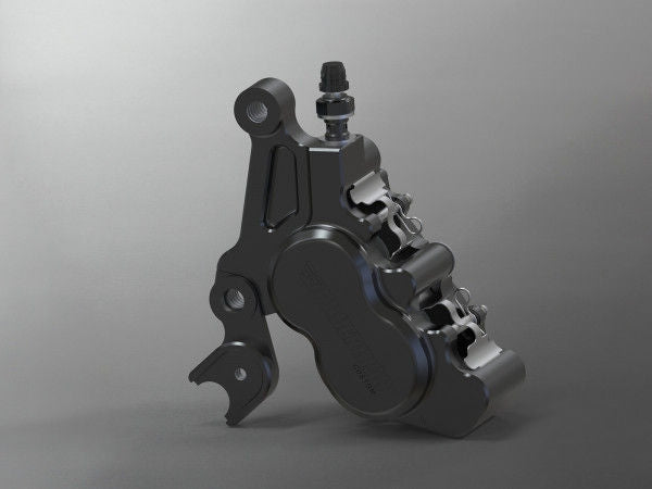 Wunderkind (ワンダーカインド) ブレーキキャリパー isaac4 4-piston 左側 - direct mounting Indian ブレーキパッド無し Black | 106953-F15