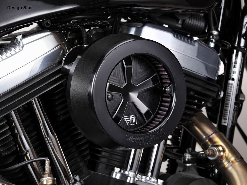 Wunderkind (ワンダーカインド) エアクリーナーデザイン Star | HD Sportster 14-16 Black | 106989-F15