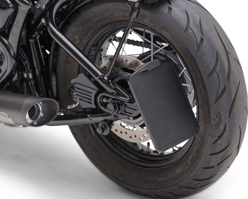 Wunderkind / ワンダーカインド ナンバープレートホルダー 2ストライプ 210x170mm / ブラック | 107013-A98-F15