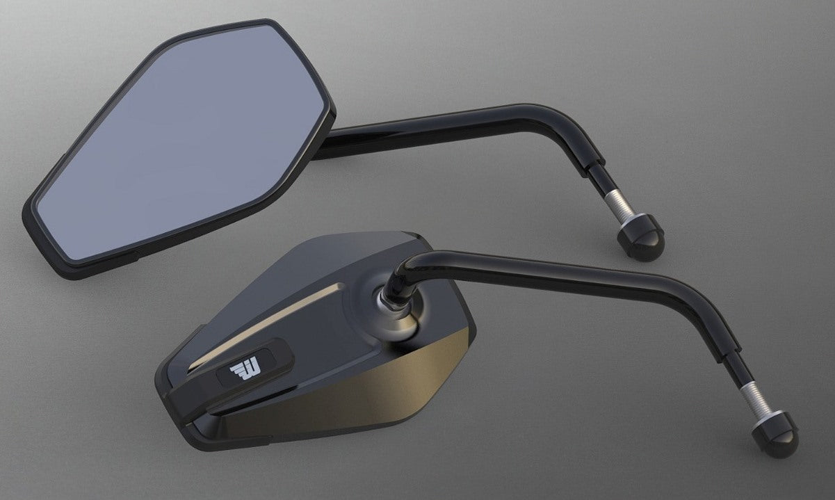 Wunderkind / ワンダーカインド ハンドルミラー BMW 左側 BMR18T  ブラック / ブラック | 107029-F15-F15