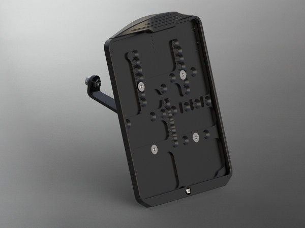 Wunderkind / ワンダーカインド ナンバープレートフレーム2ストライプ ミドルマウンテッド210x170mm / ブラック | 107033-A98-F15