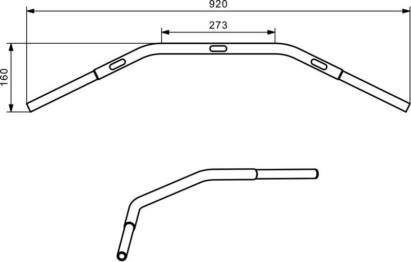 WUNDERLICH / ワンダーリッヒ ドラッグバーハンドルバー クローム | 11802-000