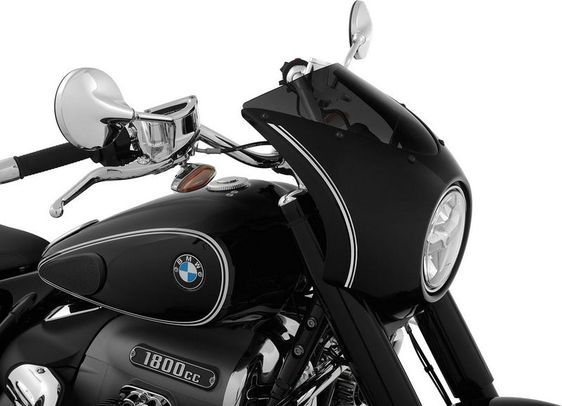 Wunderlich / ワンダーリッヒ cockpit fairing »Rock ’n‘ Roll« - Blackstorm Metallic - white striped | 18000-012