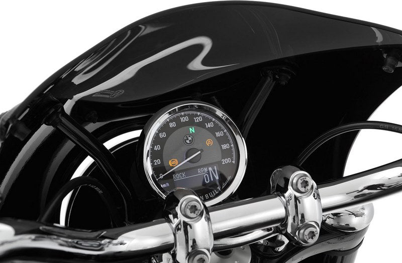 Wunderlich / ワンダーリッヒ cockpit fairing »Rock ’n‘ Roll« - Blackstorm Metallic - white striped | 18000-012