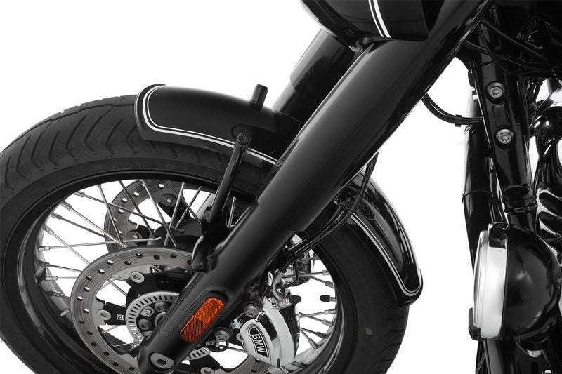 Wunderlich / ワンダーリッヒ Front fender »RockBob« - Blackstorm Metallic - white striped | 18090-003