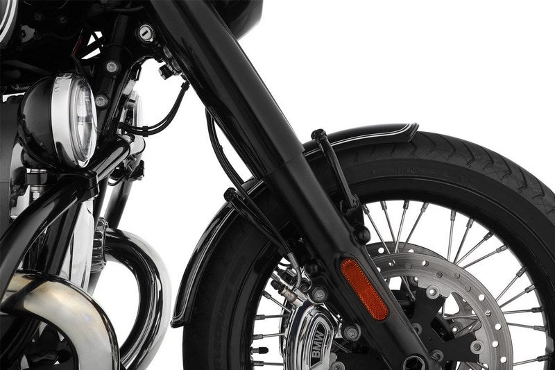 Wunderlich / ワンダーリッヒ Front fender »RockBob« - Blackstorm Metallic - white striped | 18090-003