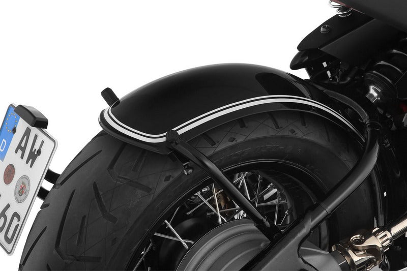Wunderlich / ワンダーリッヒ Rear fender »RockBob« - Blackstorm Metallic - white striped | 18710-003