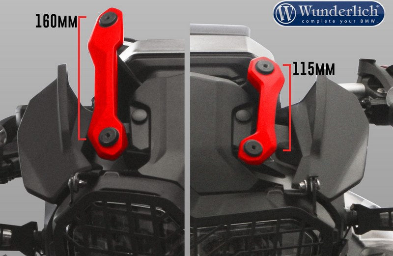 Wunderlich windshield»MARATHON« - Carrier short (115mm) - smoked grey | 20230-205