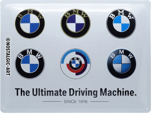 WUNDERLICH / ワンダーリッヒ メタルサイン BMW Logo Evolution 40 x 30 cm | 25320-205