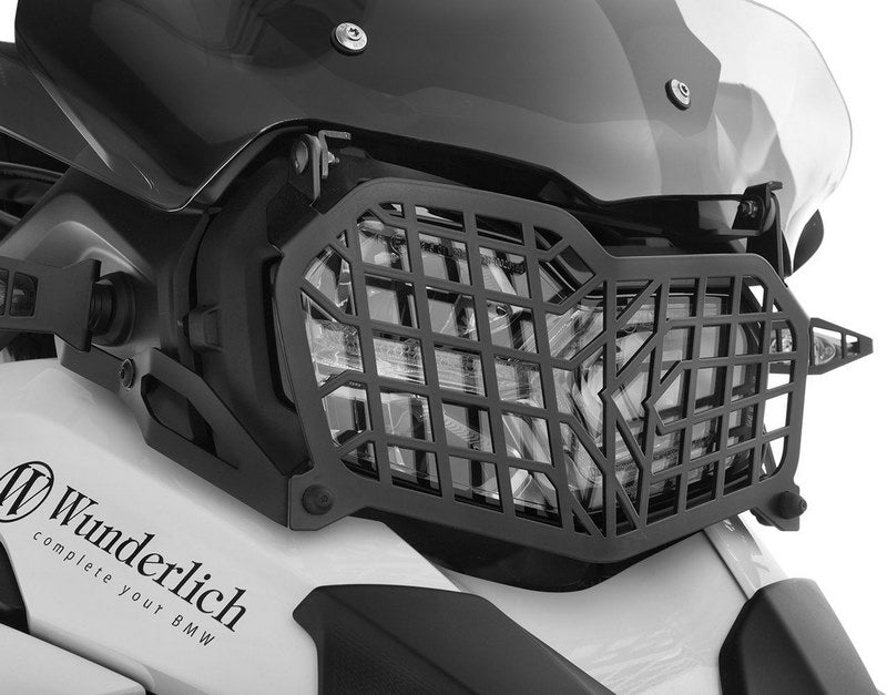 Wunderlich / ワンダーリッヒ foldable headlight protection grille - With screen reinforcement bracket - black | 25851-202