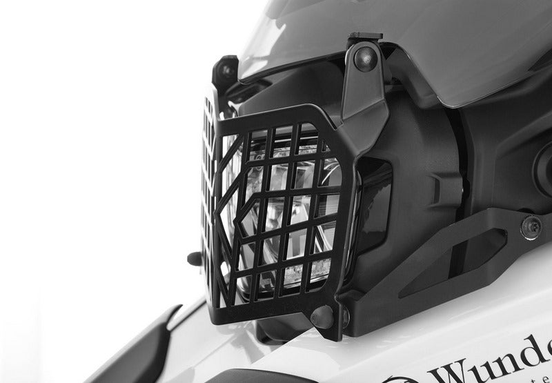 Wunderlich / ワンダーリッヒ foldable headlight protection grille - With screen reinforcement bracket - black | 25851-202