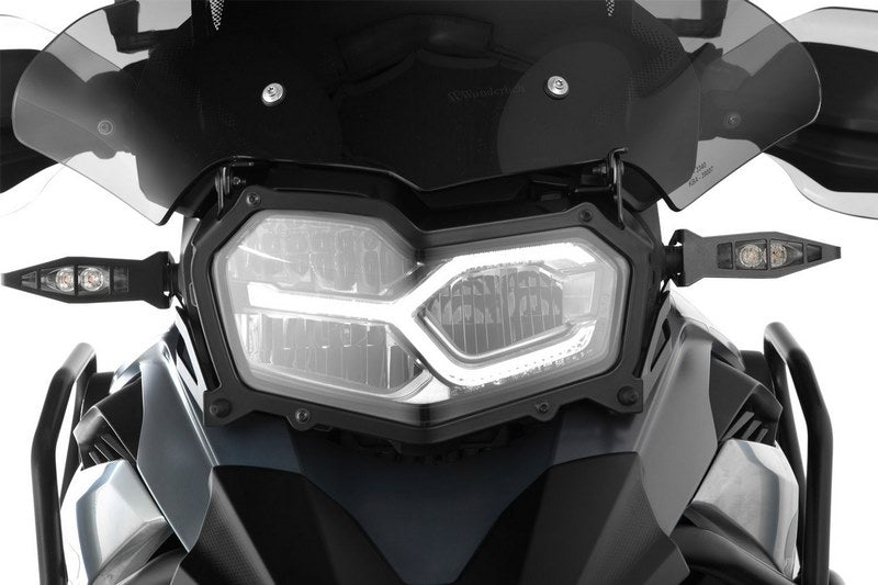Wunderlich / ワンダーリッヒ Headlight protector foldable »CLEAR« - With screen reinforcement bracket - black | 25851-302