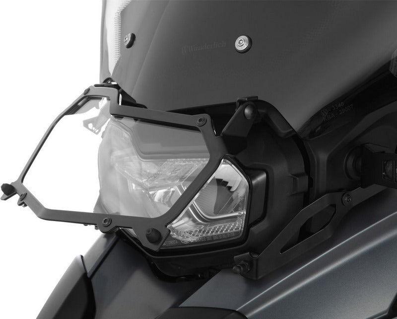 Wunderlich / ワンダーリッヒ Headlight protector foldable »CLEAR« - With screen reinforcement bracket - black | 25851-302
