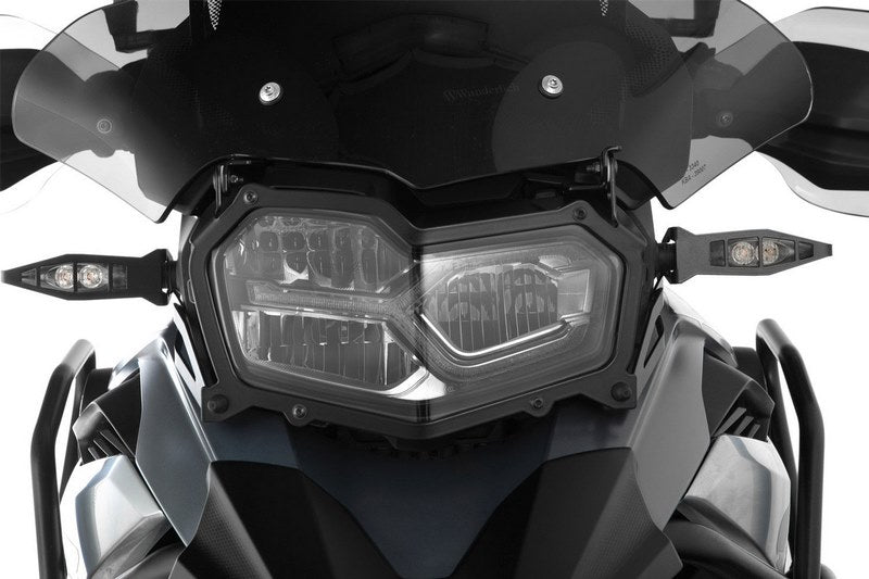Wunderlich / ワンダーリッヒ Headlight protector foldable »CLEAR« - With screen reinforcement bracket - black | 25851-302