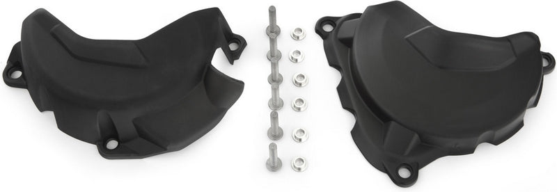 Wunderlich Engine protection cover set for clutch and alternator cover - black | 26841-002