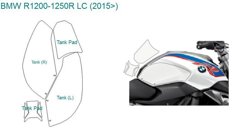 Wunderlich / ワンダーリッヒ Paint And Tank Protection Ventureshield 5-Part Tank Set | 33160-100