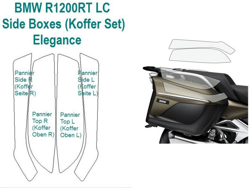 Wunderlich Pannier protection foil Venture Shield with chrome trim - for elegance suitcases - clear | 33321-100