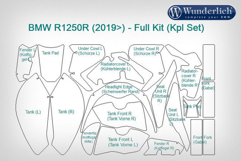 Wunderlich VentureShield paint protection film R 1250 R - clear | 33330-200